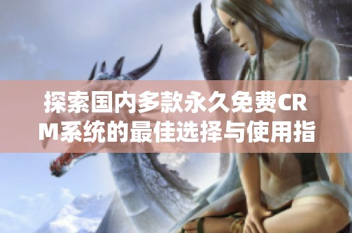 探索國(guó)內(nèi)多款永久免費(fèi)CRM系統(tǒng)的最佳選擇與使用指南