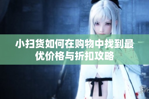 小掃貨如何在購(gòu)物中找到最優(yōu)價(jià)格與折扣攻略