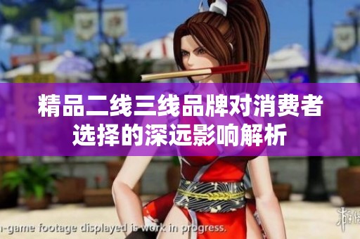 精品二線三線品牌對(duì)消費(fèi)者選擇的深遠(yuǎn)影響解析