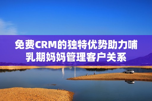 免費(fèi)CRM的獨(dú)特優(yōu)勢(shì)助力哺乳期媽媽管理客戶關(guān)系