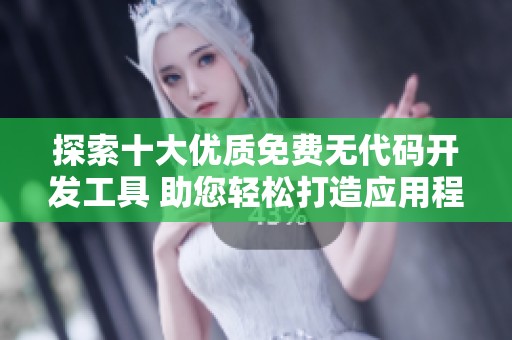 探索十大優(yōu)質(zhì)免費(fèi)無代碼開發(fā)工具 助您輕松打造應(yīng)用程序