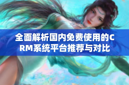 全面解析國內(nèi)免費(fèi)使用的CRM系統(tǒng)平臺推薦與對比