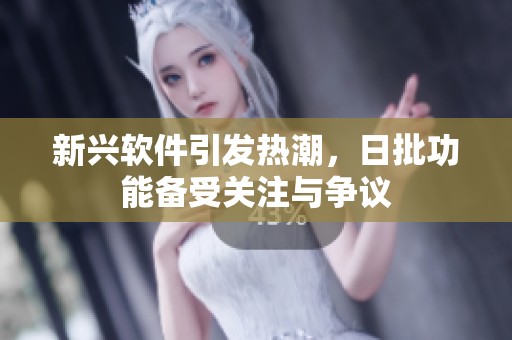 新興軟件引發(fā)熱潮，日批功能備受關(guān)注與爭議