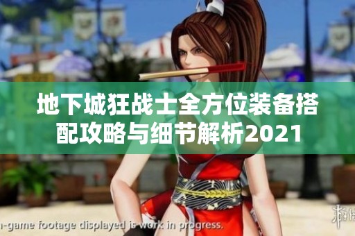 地下城狂戰(zhàn)士全方位裝備搭配攻略與細(xì)節(jié)解析2021