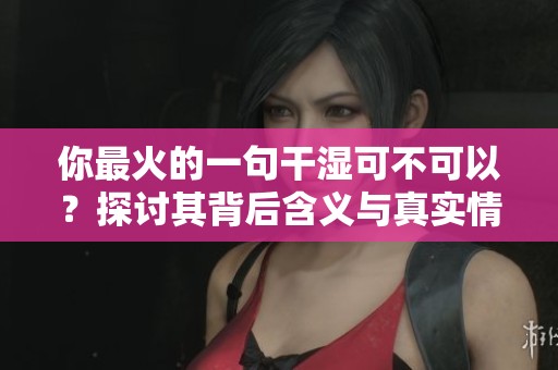 你最火的一句干濕可不可以？探討其背后含義與真實情況