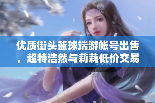 優(yōu)質(zhì)街頭籃球端游帳號出售,超特浩然與莉莉低價交易中 優(yōu)質(zhì)街頭籃球端游帳號出售,超特浩然與莉莉低價交易中
