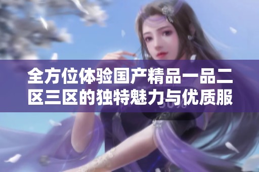 全方位體驗國產(chǎn)精品一品二區(qū)三區(qū)的獨特魅力與優(yōu)質(zhì)服務(wù)