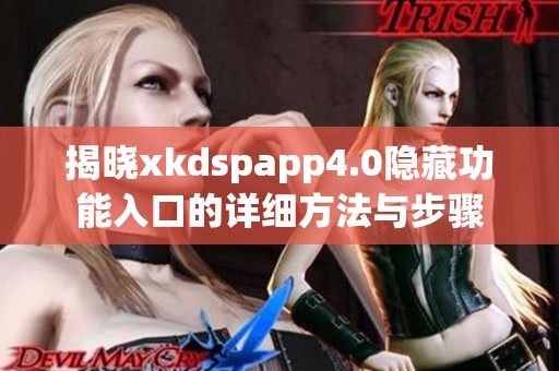 揭曉xkdspapp4.0隱藏功能入口的詳細(xì)方法與步驟