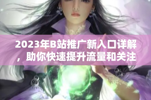 2023年B站推廣新入口詳解，助你快速提升流量和關(guān)注度