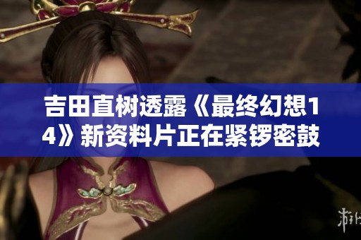 吉田直樹(shù)透露《最終幻想14》新資料片正在緊鑼密鼓開(kāi)發(fā)中