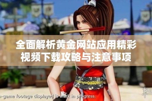 全面解析黃金網(wǎng)站應(yīng)用精彩視頻下載攻略與注意事項