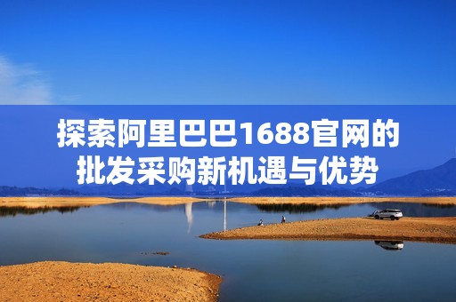 探索阿里巴巴1688官網(wǎng)的批發(fā)采購新機遇與優(yōu)勢
