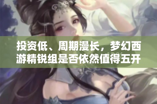 投資低、周期漫長，夢幻西游精銳組是否依然值得五開玩家追捧