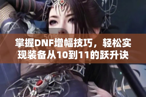 掌握DNF增幅技巧，輕松實現(xiàn)裝備從10到11的躍升訣竅