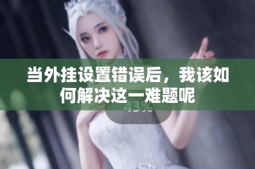 當(dāng)外掛設(shè)置錯(cuò)誤后，我該如何解決這一難題呢