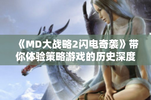 《MD大戰(zhàn)略2閃電奇襲》帶你體驗(yàn)策略游戲的歷史深度與戰(zhàn)斗智慧