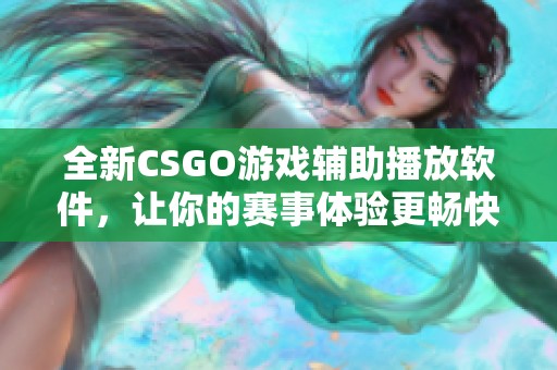 全新CSGO游戲輔助播放軟件，讓你的賽事體驗(yàn)更暢快