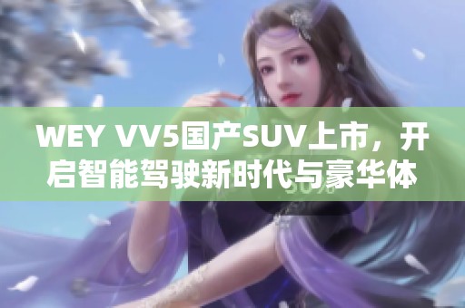WEY VV5國產(chǎn)SUV上市，開啟智能駕駛新時代與豪華體驗