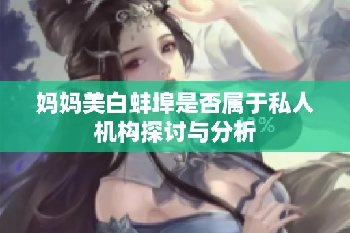 媽媽美白蚌埠是否屬于私人機構(gòu)探討與分析