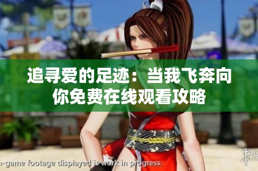 追尋愛的足跡：當(dāng)我飛奔向你免費(fèi)在線觀看攻略