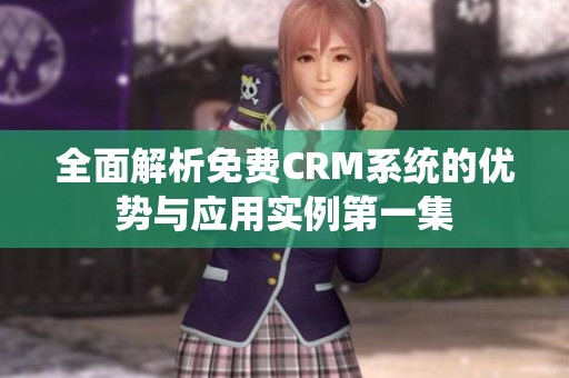 全面解析免費CRM系統(tǒng)的優(yōu)勢與應(yīng)用實例第一集