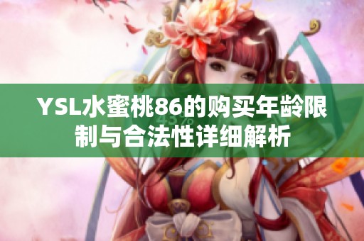 YSL水蜜桃86的購買年齡限制與合法性詳細解析