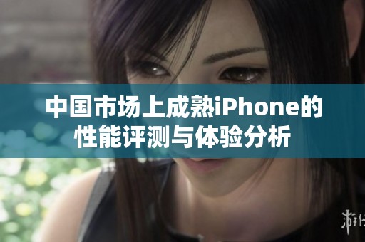 中國市場上成熟iPhone的性能評測與體驗分析