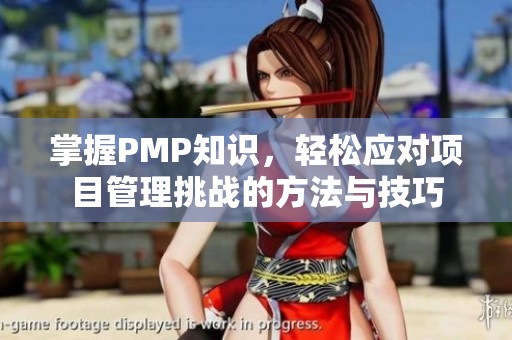 掌握PMP知識，輕松應(yīng)對項目管理挑戰(zhàn)的方法與技巧