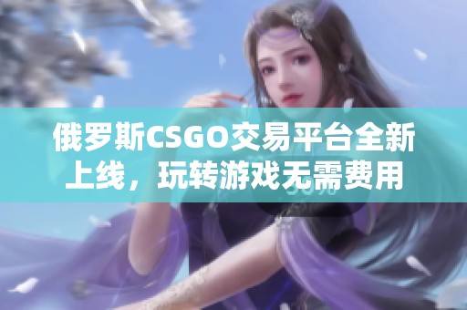 俄羅斯CSGO交易平臺全新上線，玩轉(zhuǎn)游戲無需費用