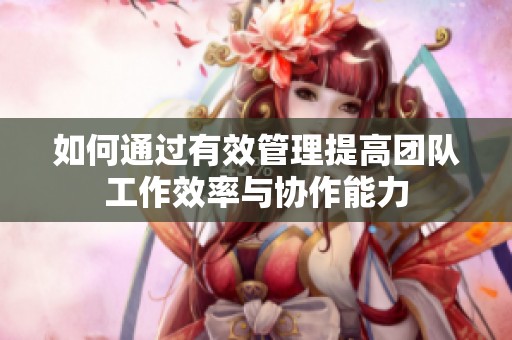 如何通過有效管理提高團(tuán)隊工作效率與協(xié)作能力