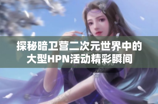 探秘暗衛(wèi)營(yíng)二次元世界中的大型HPN活動(dòng)精彩瞬間