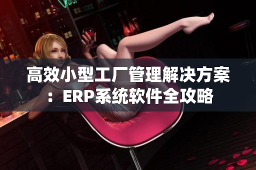 高效小型工廠管理解決方案：ERP系統(tǒng)軟件全攻略