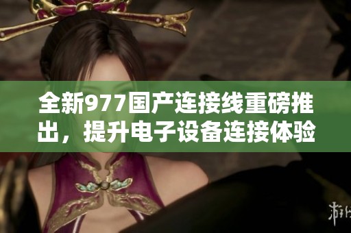 全新977國產(chǎn)連接線重磅推出，提升電子設備連接體驗