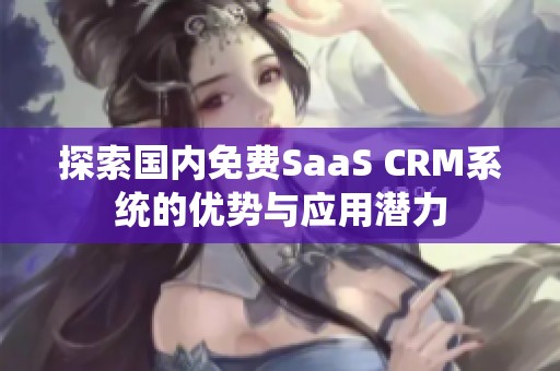 探索國內(nèi)免費SaaS CRM系統(tǒng)的優(yōu)勢與應(yīng)用潛力