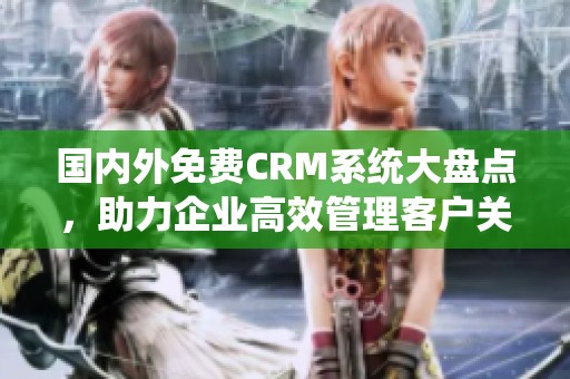 國內(nèi)外免費CRM系統(tǒng)大盤點，助力企業(yè)高效管理客戶關(guān)系