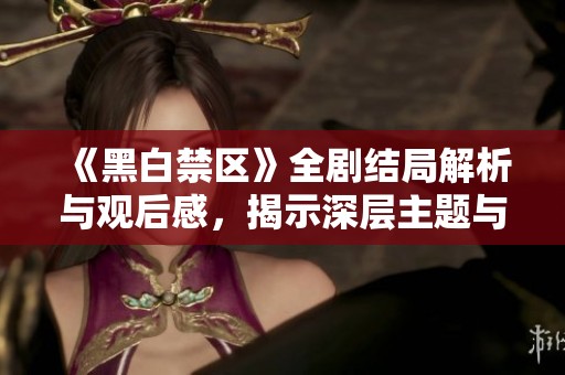 《黑白禁區(qū)》全劇結(jié)局解析與觀后感，揭示深層主題與人物命運