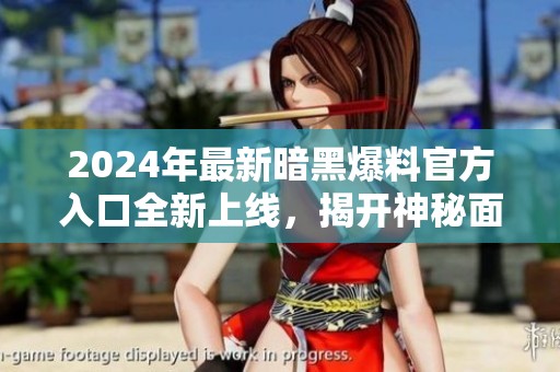 2024年最新暗黑爆料官方入口全新上線，揭開神秘面紗