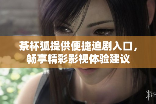 茶杯狐提供便捷追劇入口，暢享精彩影視體驗建議