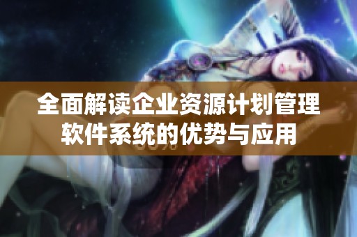 全面解讀企業(yè)資源計劃管理軟件系統(tǒng)的優(yōu)勢與應(yīng)用