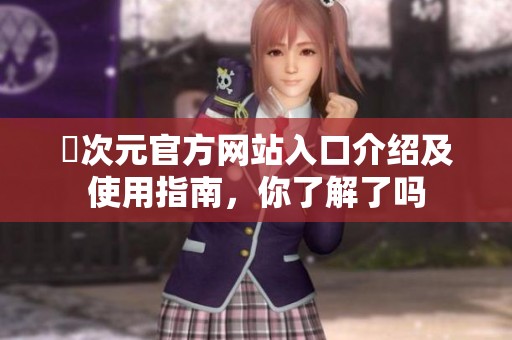 囧次元官方網(wǎng)站入口介紹及使用指南，你了解了嗎