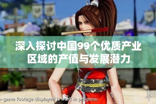 深入探討中國(guó)99個(gè)優(yōu)質(zhì)產(chǎn)業(yè)區(qū)域的產(chǎn)值與發(fā)展?jié)摿? title=