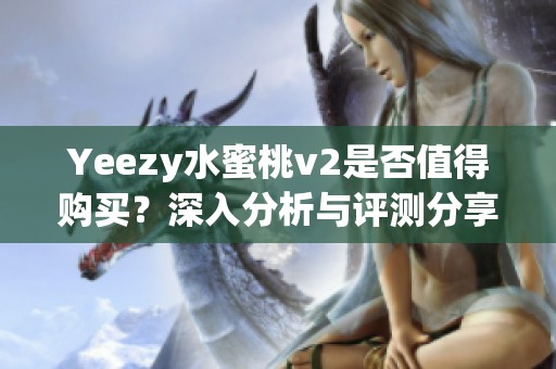 Yeezy水蜜桃v2是否值得購買？深入分析與評測分享