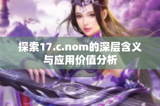 探索17.c.nom的深層含義與應(yīng)用價值分析