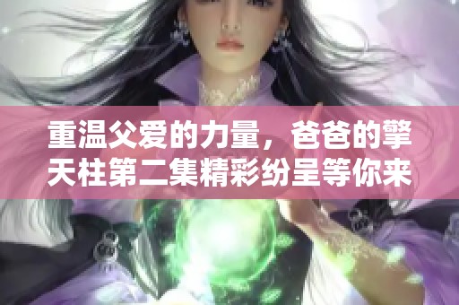 重溫父愛的力量，爸爸的擎天柱第二集精彩紛呈等你來看