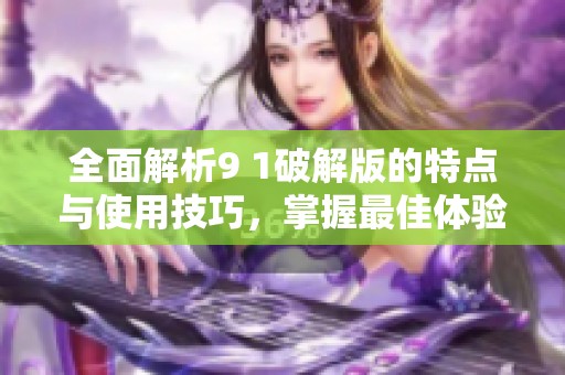 全面解析9 1破解版的特點與使用技巧，掌握最佳體驗方法