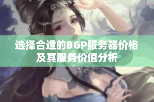 選擇合適的BGP服務(wù)器價格及其服務(wù)價值分析