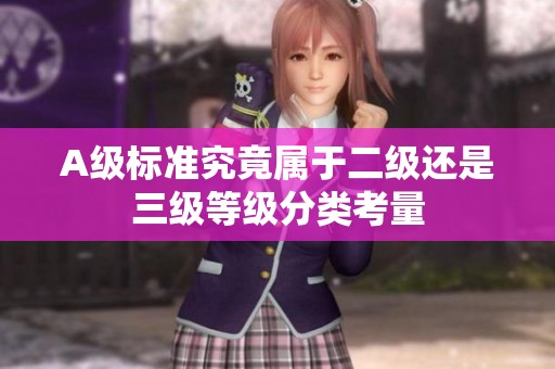 A級標(biāo)準(zhǔn)究竟屬于二級還是三級等級分類考量