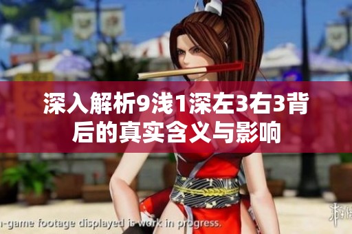 深入解析9淺1深左3右3背后的真實含義與影響