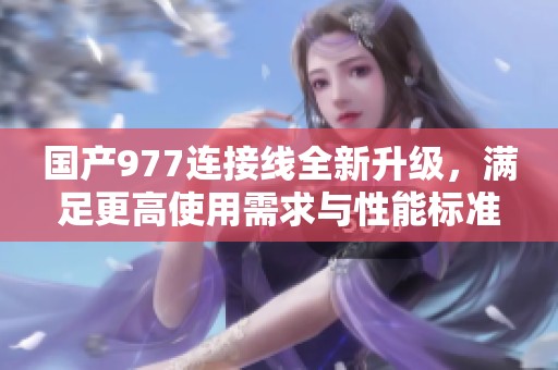 國產(chǎn)977連接線全新升級，滿足更高使用需求與性能標(biāo)準(zhǔn)