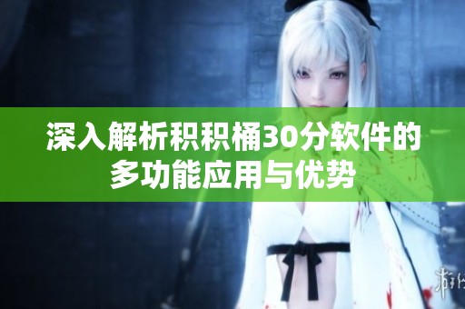 深入解析積積桶30分軟件的多功能應(yīng)用與優(yōu)勢